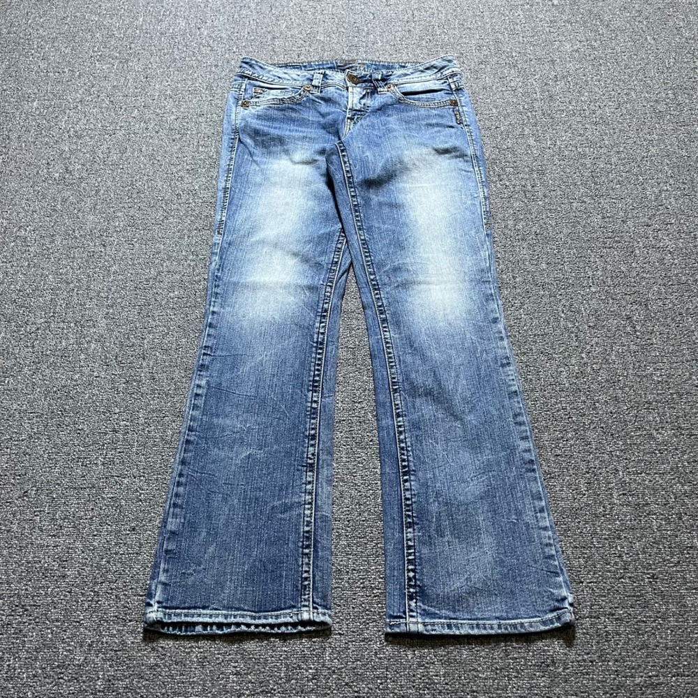Vintage Silver Jeans Lola Bootcut Jeans Size 28 Blue Light Wash Y2K Low Rise - Picture 2 of 9